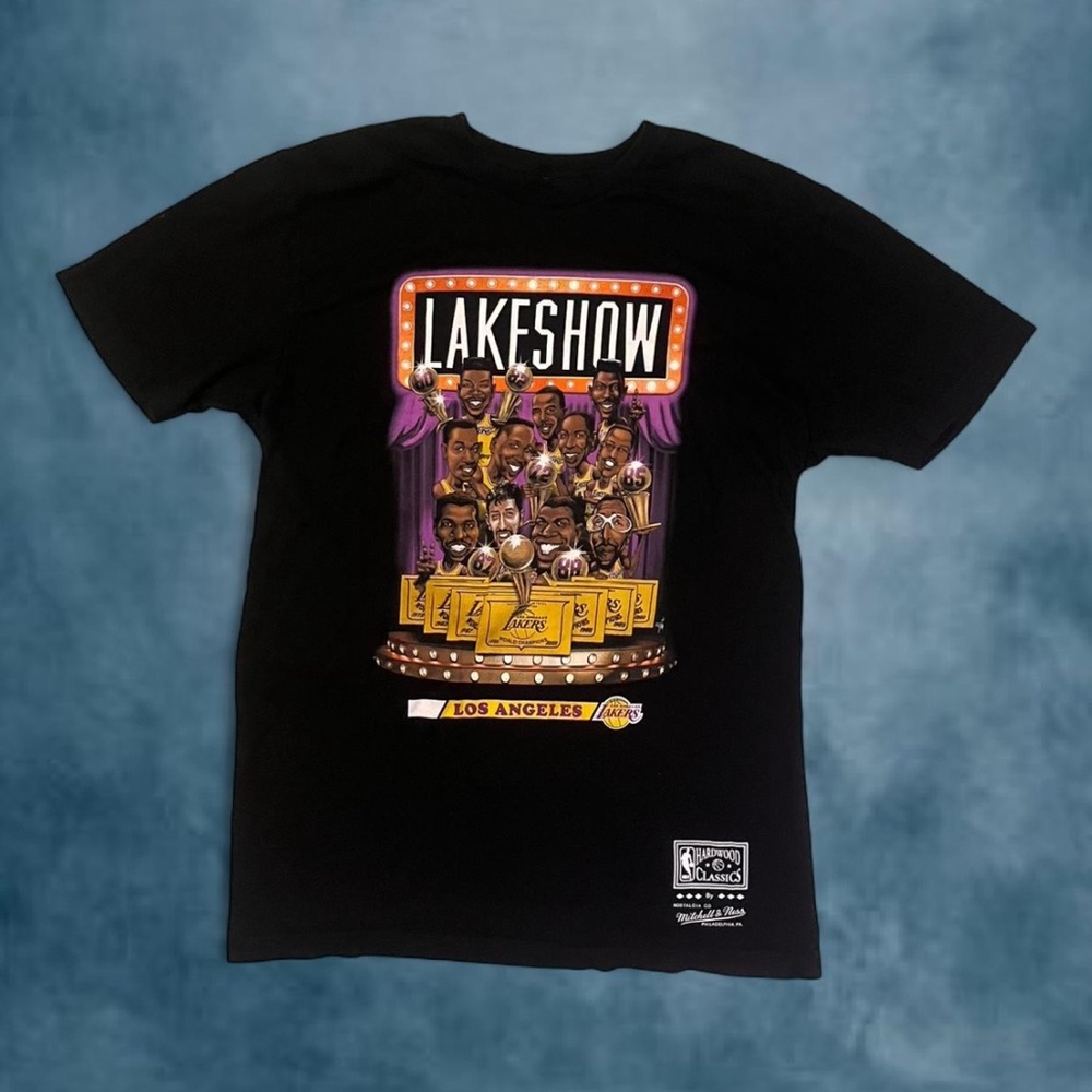 Mitchell & Ness Black Tee with Graphic